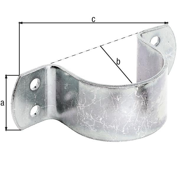GAH Rohrschelle 109x25x36 mm Stahl galv. verz. dickschichtpassiviert für Rohre 31,8 mm 1 1/4" – 20 Stk.