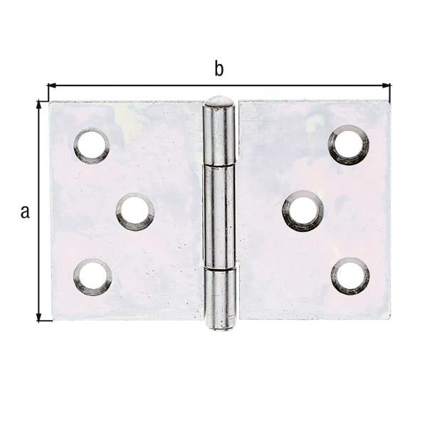 GAH Scharnier breit 81 mm x 128 mm Stahl sendzimirverzinkt