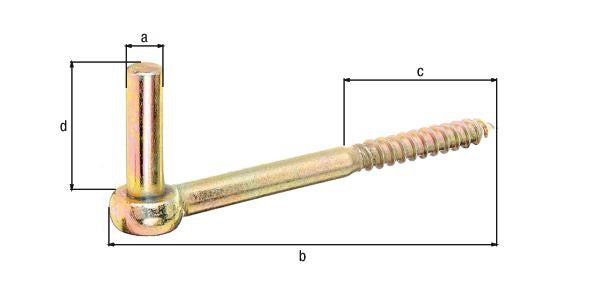 GAH Kloben zum Einschrauben 10x120 mm – galvanisch verzinkt, dickschichtpassiviert