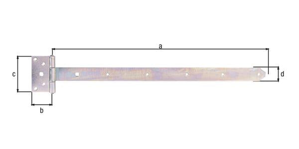 GAH Kreuzgehänge 192 x 45 mm Stahl galvanisch verzinkt dickschichtpassiviert