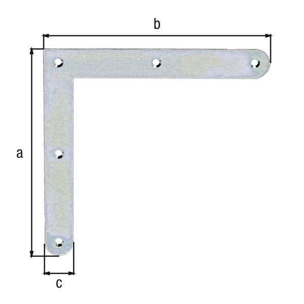 GAH Eckwinkel 120x120 mm, 20 mm breit, 2 mm Stahl galv. verz. dickschichtpassiviert