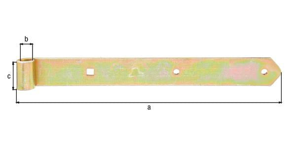 GAH Ladenband 400x10x30mm Stahl galvanisch verzinkt dickschichtpassiviert