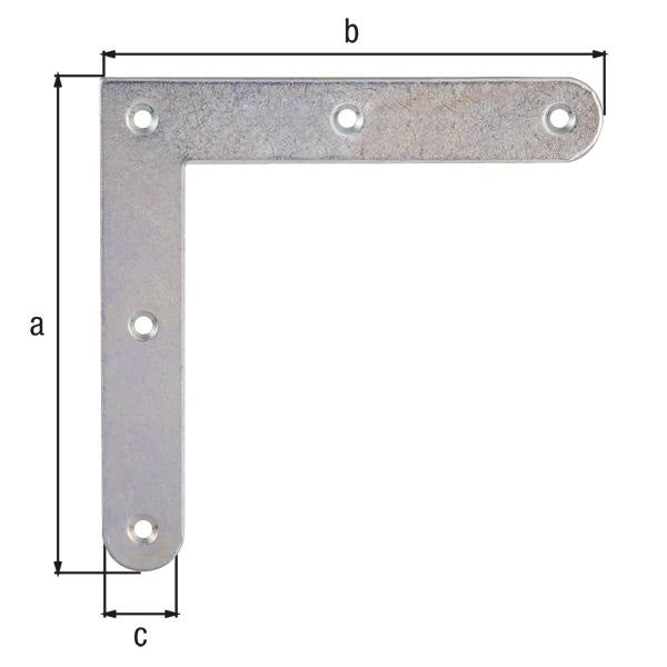 GAH Eckwinkel 120x120 mm, 20 mm breit, 2 mm Stahl galv. verz. dickschichtpassiviert