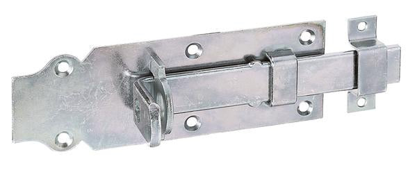 GAH Schlossriegel 140 mm Stahl galv. verzinkt dickschichtpassiviert mit flachem Griff und Schlaufe
