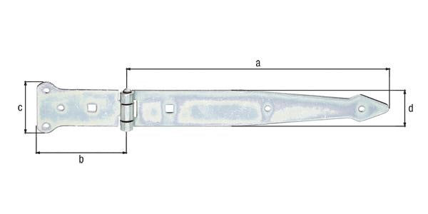 GAH Werfgehänge 202 x 77 mm Stahl galvanisch verzinkt dickschichtpassiviert