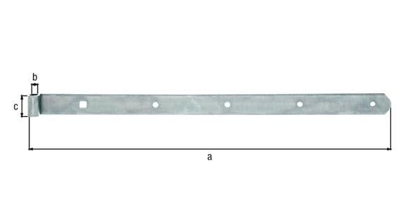 GAH Ladenband 400x10x30mm Stahl galvanisch verzinkt dickschichtpassiviert