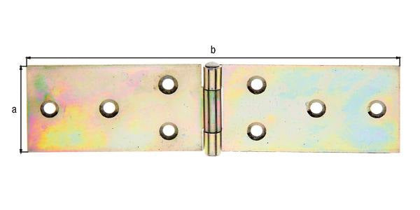 GAH Tischband 162 mm sendzimirverzinkt, 20 Stück, Stahl, vernieteter Edelstahlstift