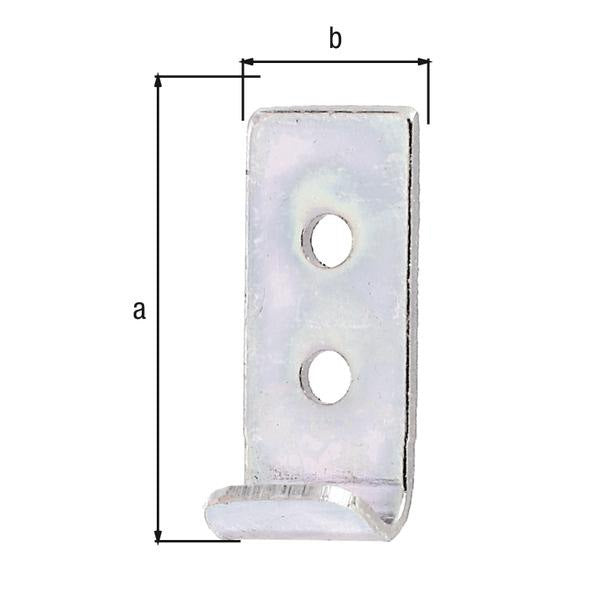 GAH Schließhaken für Kistenverschlüsse, 30 x 12 mm, Stahl verzinkt