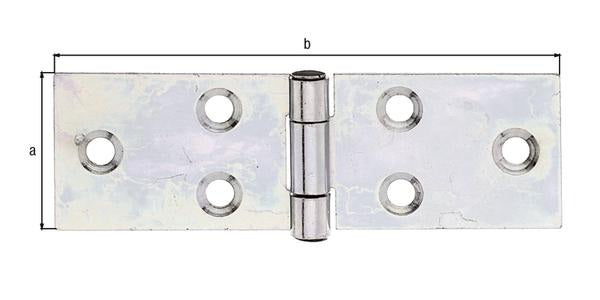 GAH Tischband 162 mm sendzimirverzinkt, 20 Stück, Stahl, vernieteter Edelstahlstift