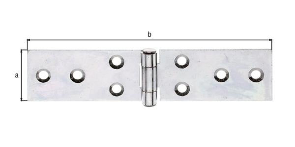 GAH Tischband 162 mm sendzimirverzinkt, 20 Stück, Stahl, vernieteter Edelstahlstift