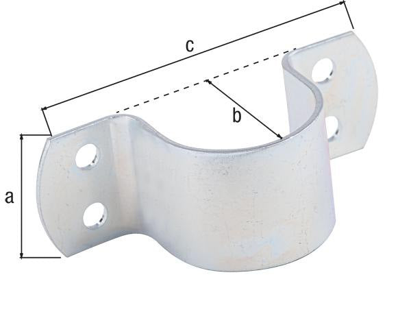 GAH Rohrschelle 109x25x36 mm Stahl galv. verz. dickschichtpassiviert für Rohre 31,8 mm 1 1/4" – 20 Stk.