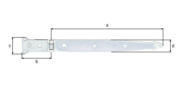 GAH Werfgehänge 202 x 77 mm Stahl galvanisch verzinkt dickschichtpassiviert