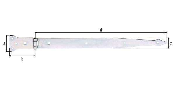 GAH Werfgehänge 202 x 77 mm Stahl galvanisch verzinkt dickschichtpassiviert