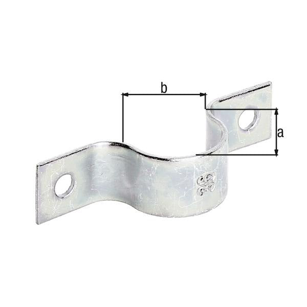 GAH Rohrschelle 109x25x36 mm Stahl galv. verz. dickschichtpassiviert für Rohre 31,8 mm 1 1/4" – 20 Stk.
