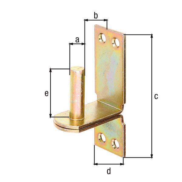 GAH Kloben DI auf Platte 13x11 mm – galvanisch verzinkt, dickschichtpassiviert