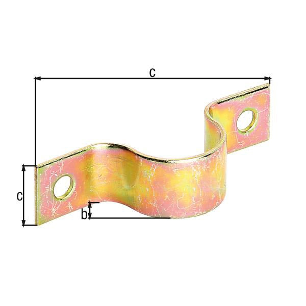 GAH Rohrschelle 109x25x36 mm Stahl galv. verz. dickschichtpassiviert für Rohre 31,8 mm 1 1/4" – 20 Stk.
