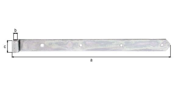 GAH Ladenband 400x10x30mm Stahl galvanisch verzinkt dickschichtpassiviert