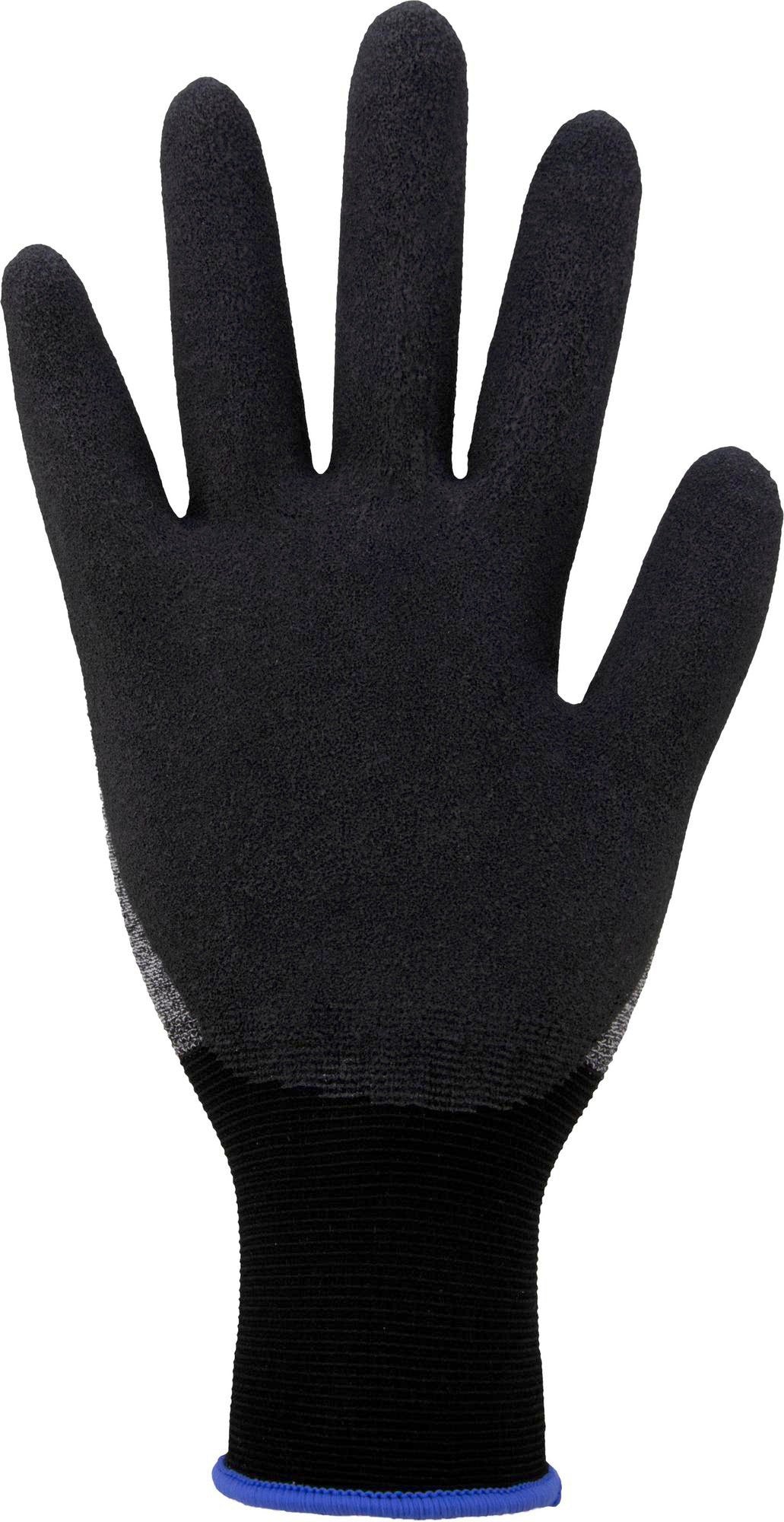 ASATEX Feinstrickhandschuh HIT-200 Gr. 10 grau/schwarz – Nitril-Mikroschaum, EN 388