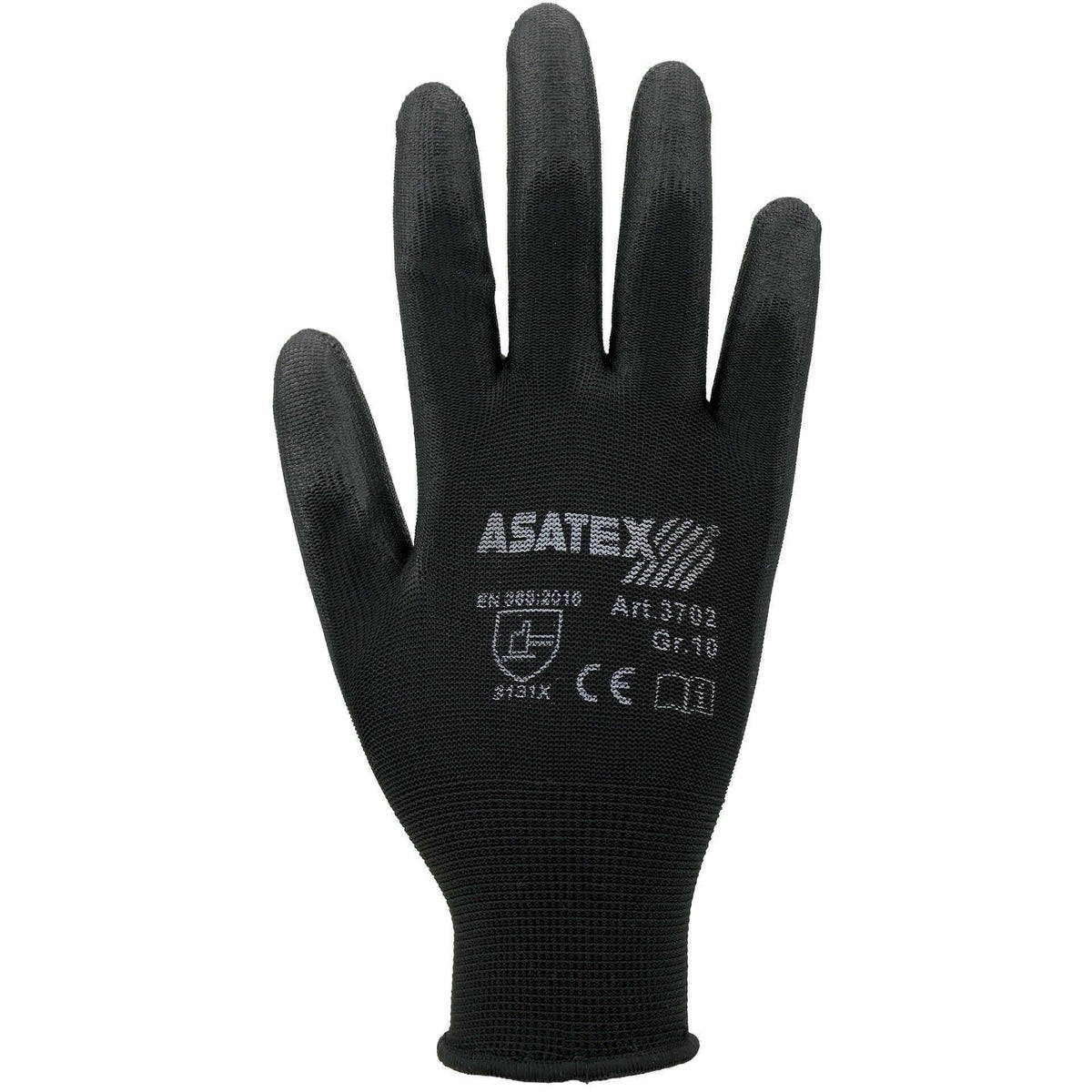 ASATEX Handschuhe Gr.8 weiß EN 388 PSA II Nylon mit PU-Beschichtung – 12 Paar