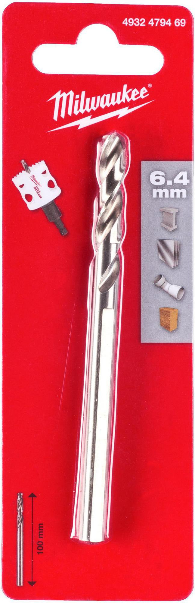 MILWAUKEE Zentrierbohrer 6 mm für Adapter-Lochsägen, 100 mm – Präzise Bohrungen