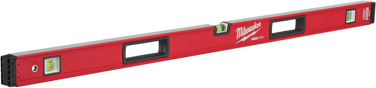 Wasserwaage REDSTICK Premium 120 cm MILWAUKEE – SHARPSITE Libelle, BACKBONE Metallblock