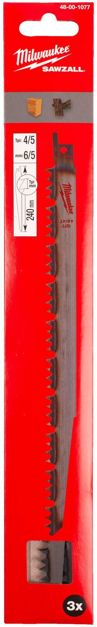 MILWAUKEE Säbelsägeblatt 150 mm 4,2 mm Zahnung 3 Stück für Holz und Kunststoff
