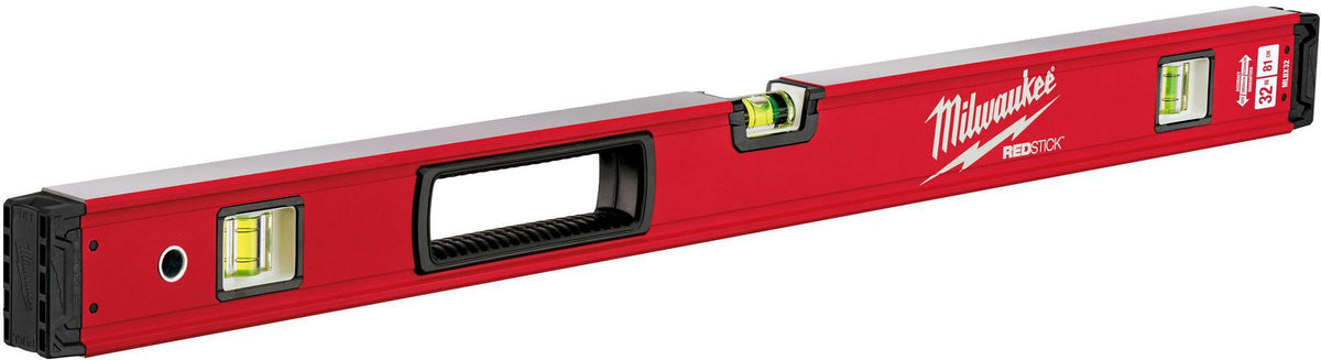 Wasserwaage REDSTICK Premium 120 cm MILWAUKEE – SHARPSITE Libelle, BACKBONE Metallblock