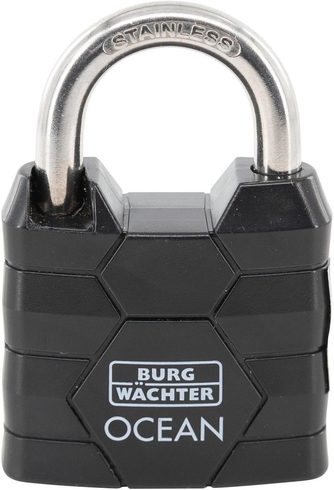 BURG-WÄCHTER Zylindervorhangschloss 490 NI 30, Messing, seewasserfest, 10er-Pack