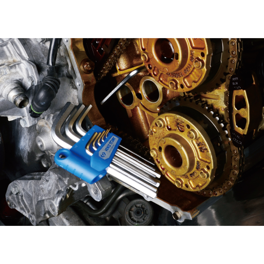 KING TONY Profi-Werkzeuge - 6-Kantschlüssel, lang, metrisch - H17 112517MR