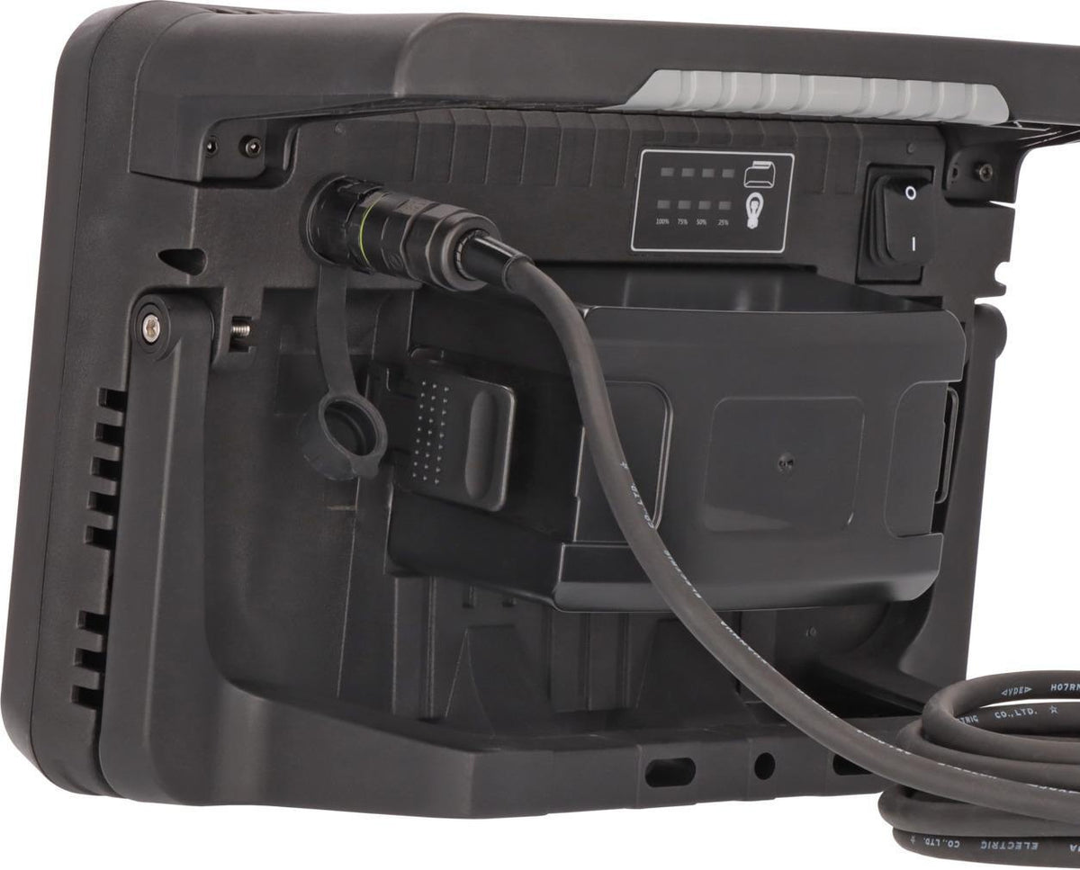 BRENNENSTUHL LED-Hybrid-Baustrahler 10050 MH 100 W 12500 lm IP54 – Akku- und Netzbetrieb