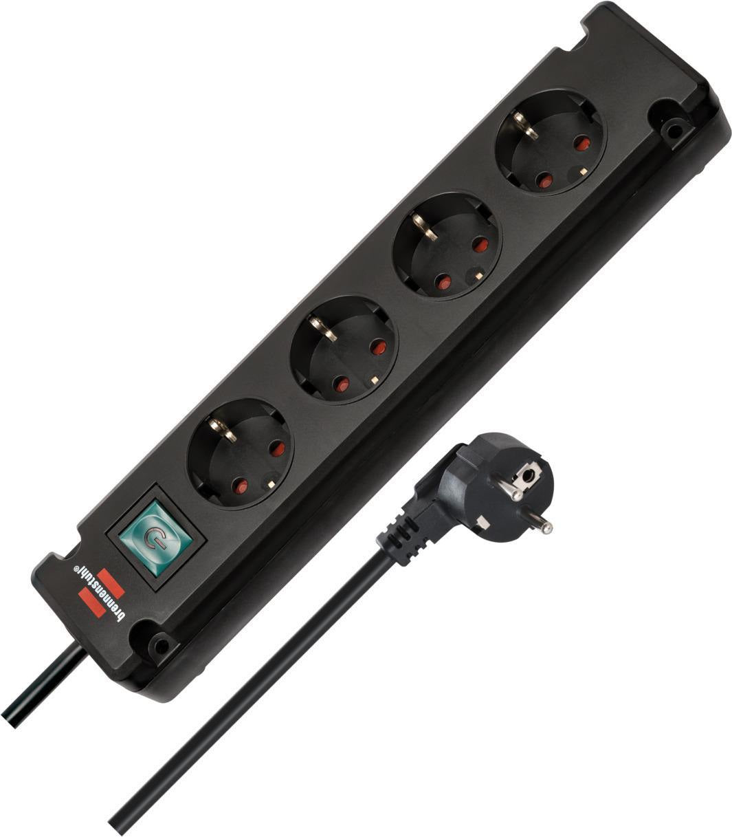 Brennenstuhl Bremounta Steckdosenleiste 4-fach 16A 230V schwarz 1,5m H05VV-F