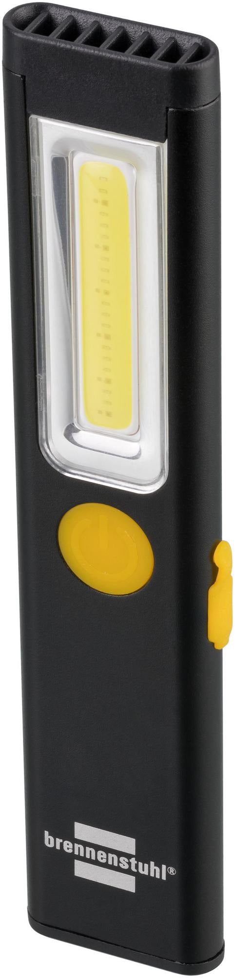 BRENNENSTUHL LED-Akkuhandleuchte PL 200 A – 200 lm, COB LED, Magnet & Clip