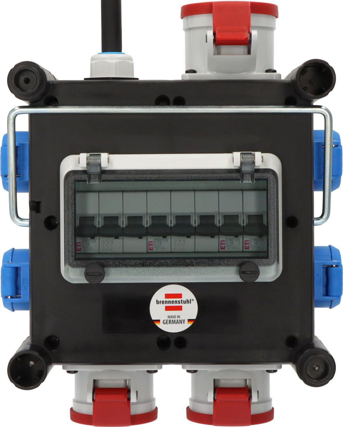 BRENNENSTUHL Stromverteiler 400V/16 A – 3xCEE400V + 3x230V, IP44, mobiler Endverteiler
