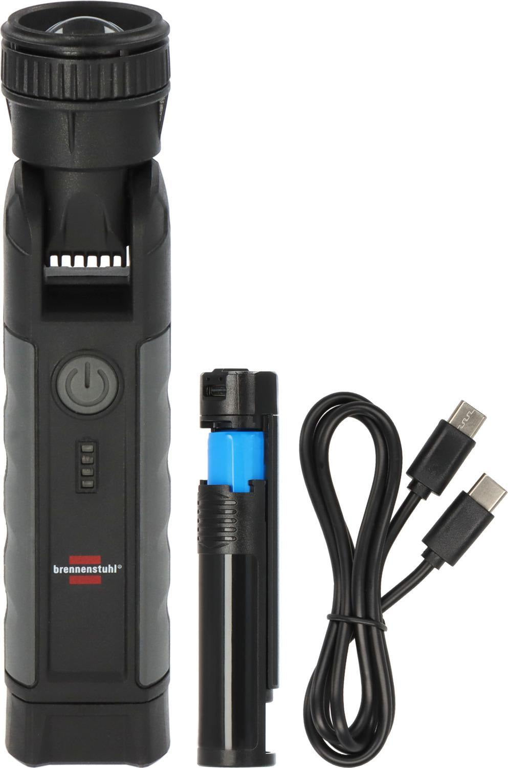 BRENNENSTUHL LED-Akkutaschenlampe TL 1000 ACW – 1000 lm, 120 m, USB-C & Wireless Charging
