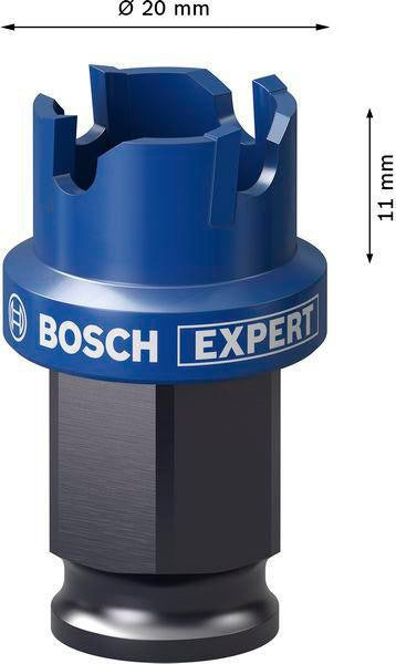BOSCH Lochsäge EXPERT Sheet Metal D.20mm, Schnitt-T.5mm, Power Change Plus – für Edelstahl und härtesten Stahl