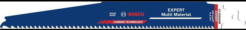 Bosch Säbelsägeblatt Expert Multimaterial 150 mm, Carbide-Technologie, TPI 6-8, für Metall, Holz, Kunststoff