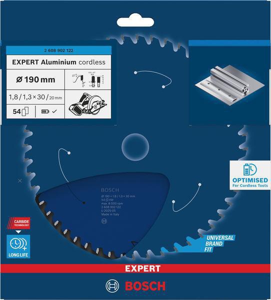 BOSCH Kreissägeblatt EXPERT Aluminum AD 165 mm Z.54 HLTCG – Extraschmale Schnittfuge