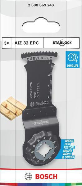 Bosch Tauchsägeblatt AIZ 32 EPC, 32 mm, HCS, Starlock, für Holz, 50 mm Eintauchtiefe