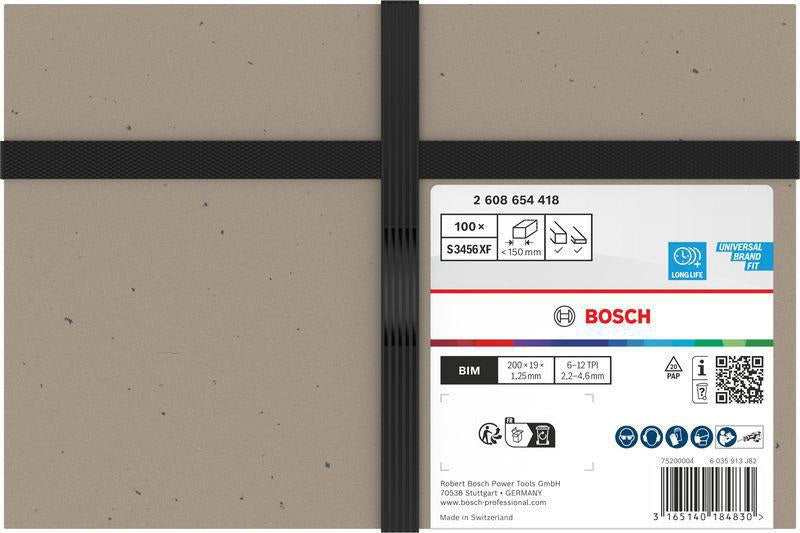 BOSCH Säbelsägeblatt S 611 DF, 150 mm, Bi-Metall, TPI 6, 5 Stück – für Holz und Metall