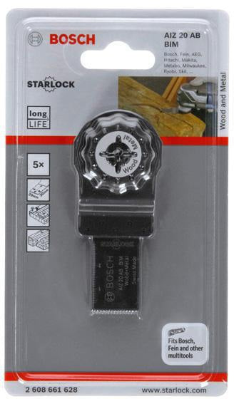 BOSCH Tauchsägeblatt AIZ 20AB Starlock 20 mm Breite 30 mm Eintauchtiefe 5er Pack