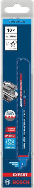 Bosch Säbelsägeblatt S1155HHC für Metall mittlerer Dicke, 225 mm, 10er-Pack