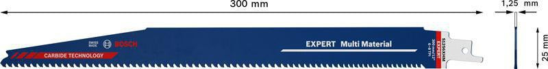 Bosch Säbelsägeblatt Expert Multimaterial 150 mm, TPI 6-8, S-Schaft