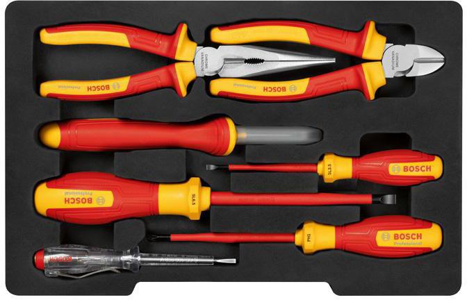 BOSCH Werkzeugsortiment 7-teilig VDE – Geprüfte Sicherheit bis 10.000 Volt