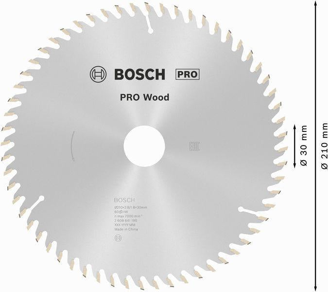 Bosch Kreissägeblatt PRO Wood AD 160 mm Z24 WZ für präzise Holzschnitte