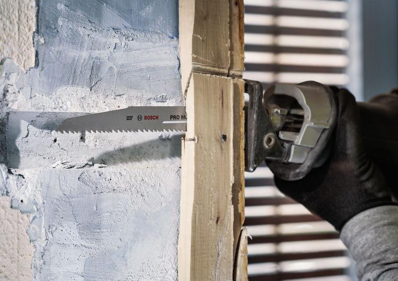 BOSCH Säbelsägeblatt S 611 DF, 150 mm, Bi-Metall, TPI 6, 5 Stück – für Holz und Metall