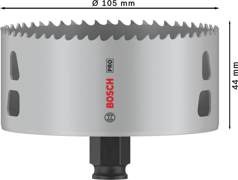 Bosch Lochsäge PRO Multi Material PC Plus 102 mm – HSS mit 8% Kobalt für Stahl und Trockenbau
