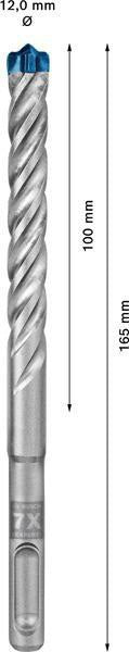 Bosch Expert SDS-7X Hammerbohrer 5 mm, 10 Stück, SDS-plus, Carbide Technology