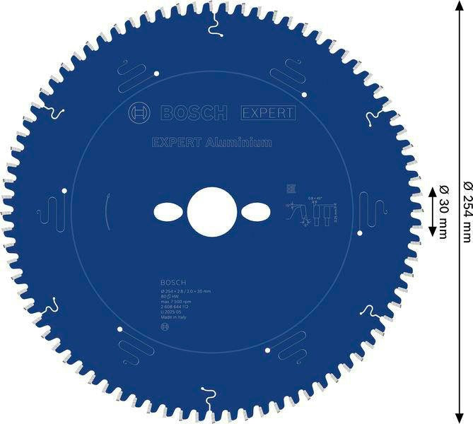 BOSCH Kreissägeblatt EXPERT for Alu.AD 160 mm Z.52 HLTCG für saubere Aluminium-Schnitte
