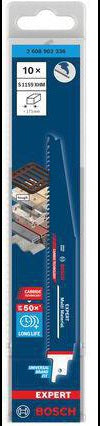 Bosch Säbelsägeblatt Expert Multimaterial 150 mm, Carbide-Technologie, TPI 6-8, für Metall, Holz, Kunststoff