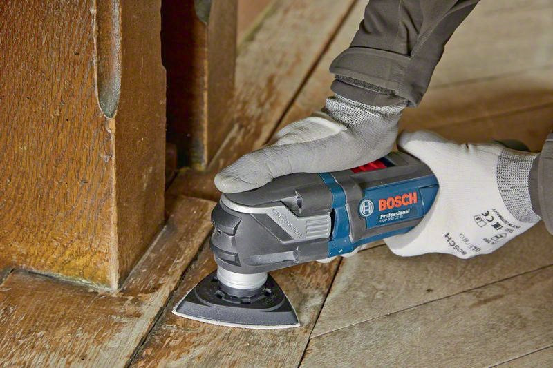 BOSCH Schleifplatte AVZ 93 G Dreieck Starlock – Mikro-Klett für schnellen Schleifblattwechsel